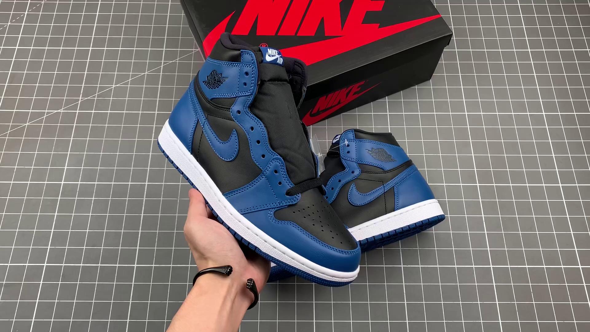 『纯原』air jordan 1 high 黑蓝2.0 货号:555088-404