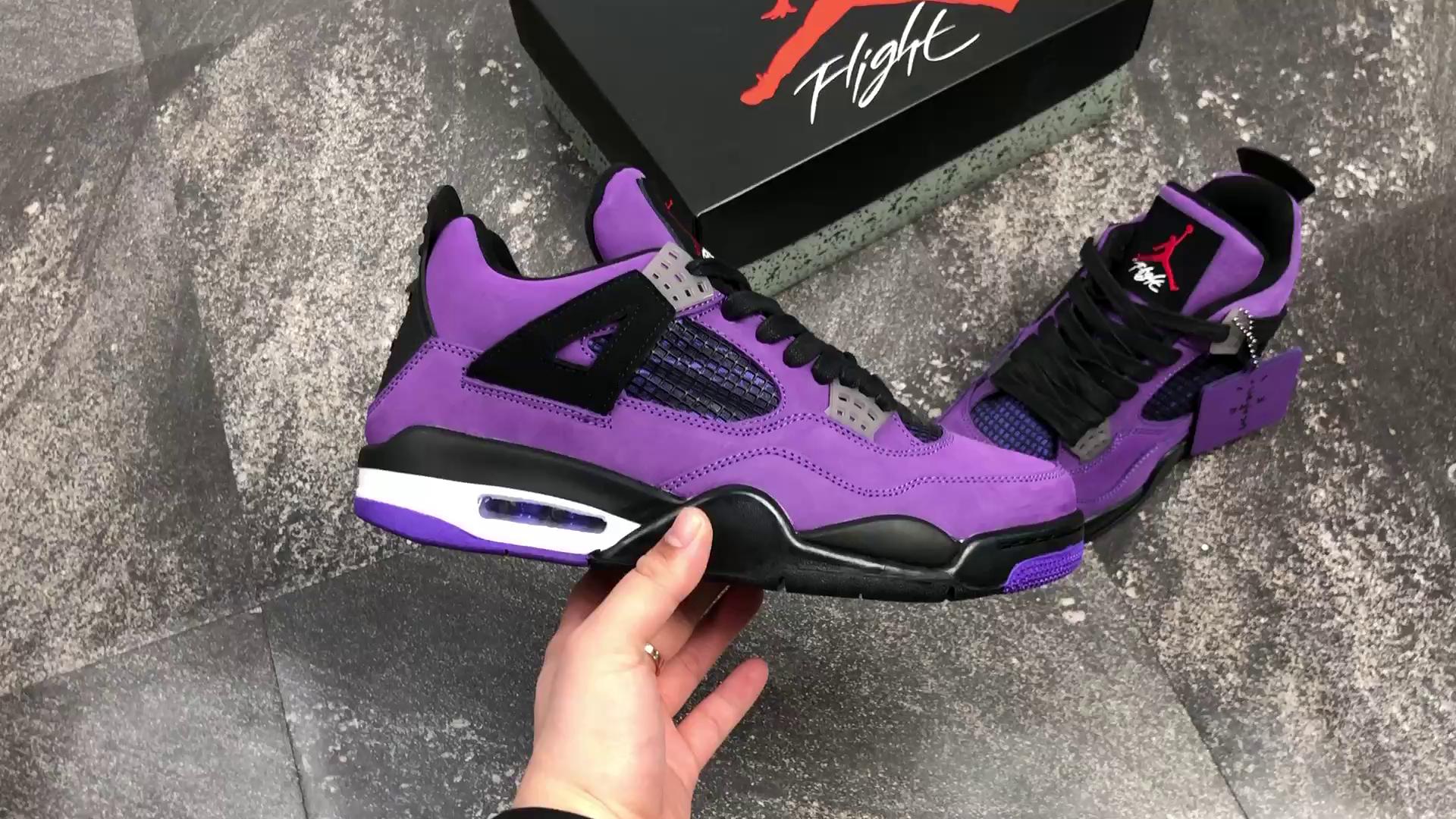 『纯原』ai4 乔丹4代 正确紫色麂皮卡色 货号:aj4-766302