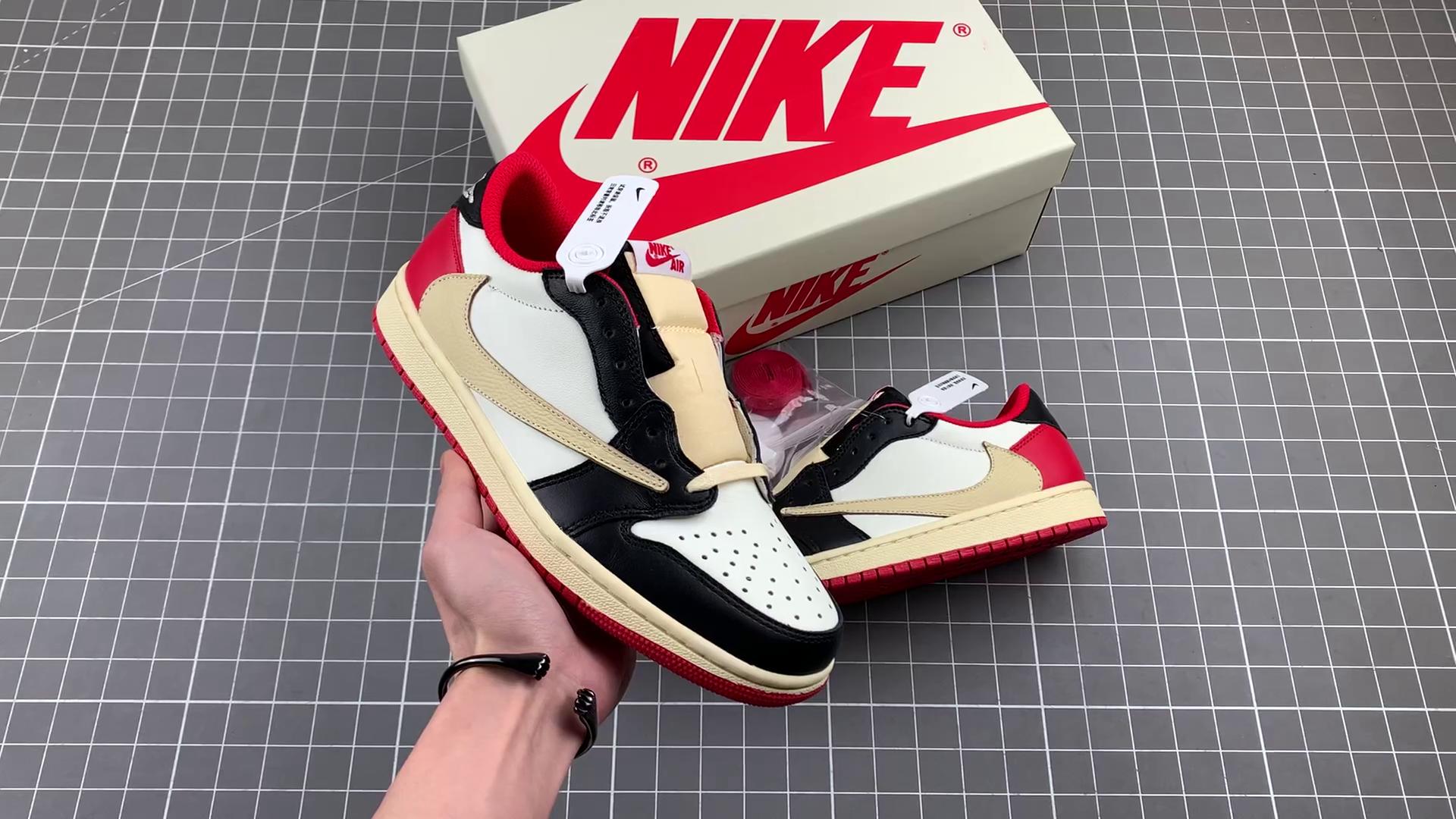 『纯原』fragment x ts x air jordan 1 low 三方联名倒钩