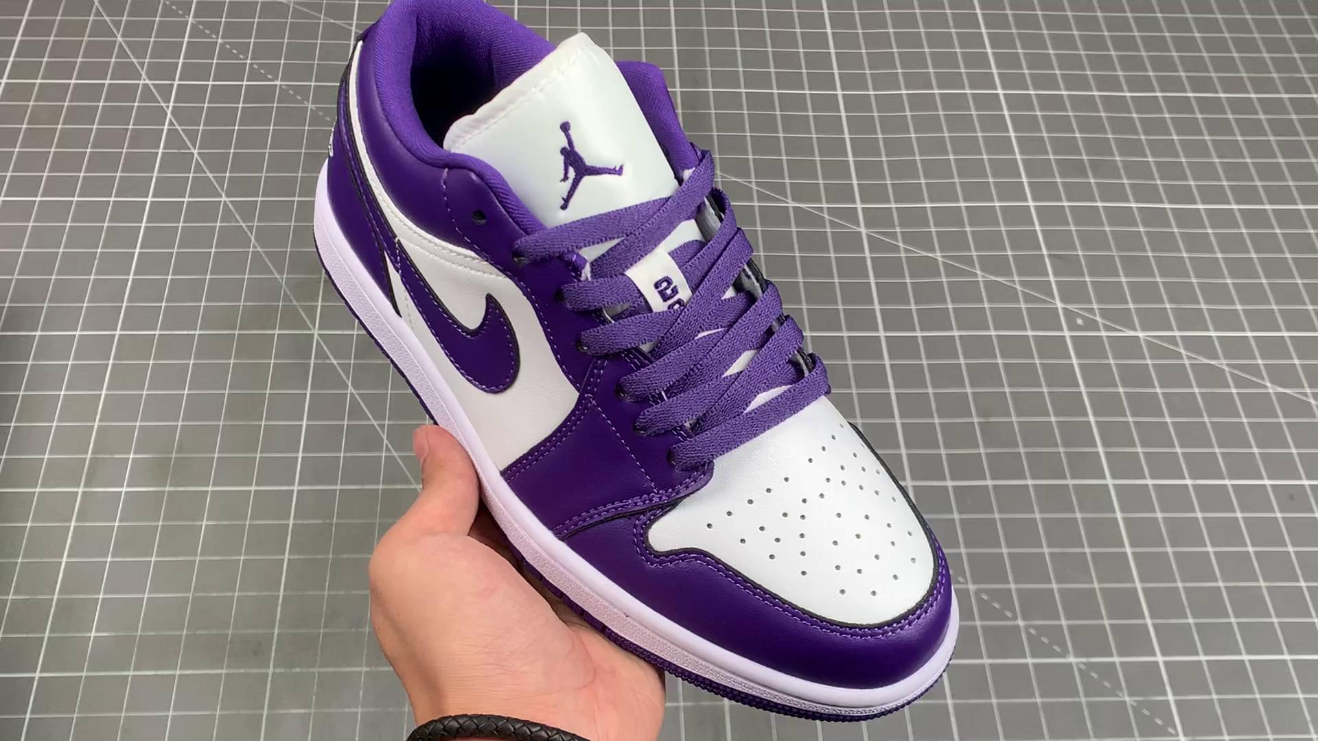 『纯原』air jordan 1 白紫低帮 dc0774-500
