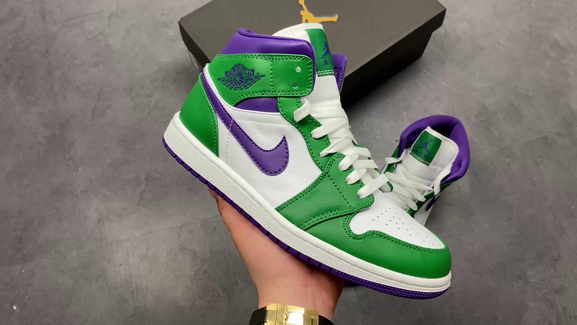 『纯原』aj1中帮 air jordan 1 mid &nbsp;绿巨人 554724 300