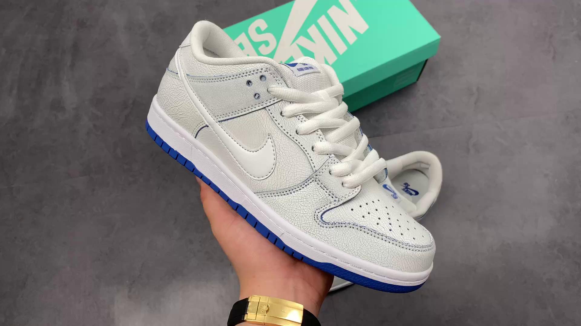 『纯原』sb dunk "刮刮乐 爆裂纹 冰蓝青花瓷" cj6884-100